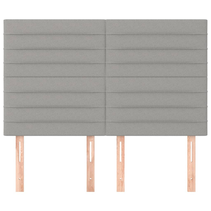 vidaXL 4 db világosszürke szövet fejtámla 72 x 5 x 78/88 cm