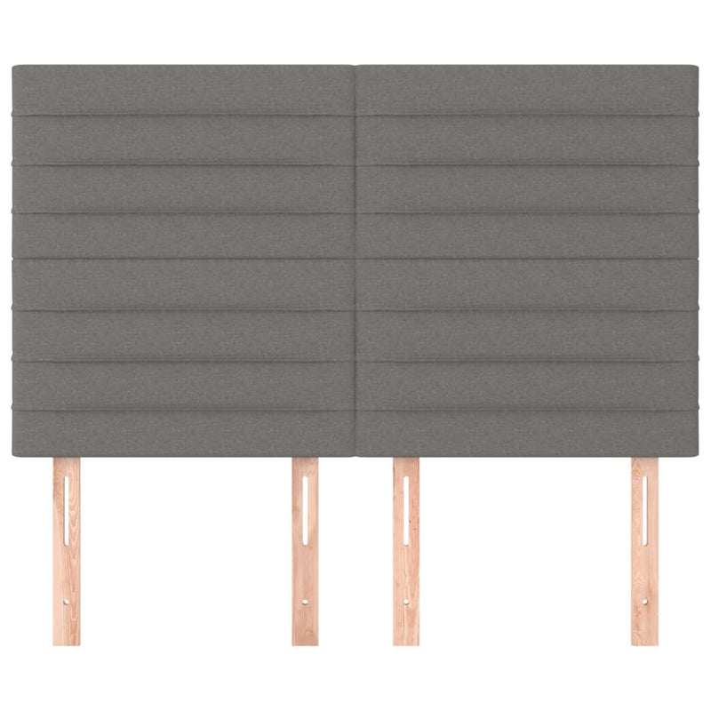vidaXL 4 db sötétszürke szövet fejtámla 72 x 5 x 78/88 cm
