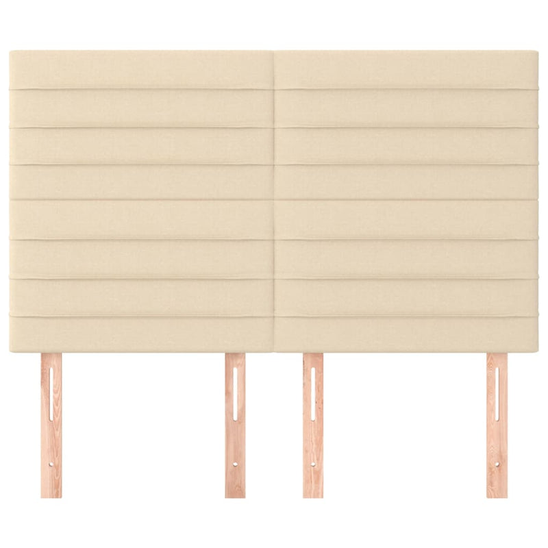 vidaXL 4 db krémszínű szövet fejtámla 72 x 5 x 78/88 cm