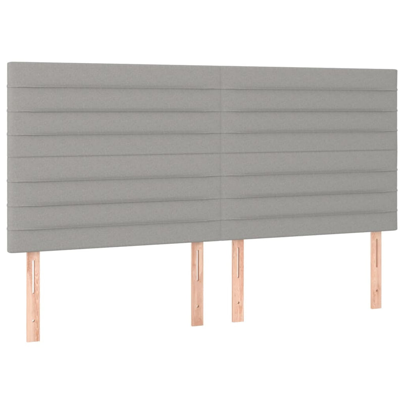vidaXL 4 db világosszürke szövet fejtámla 80 x 5 x 78/88 cm