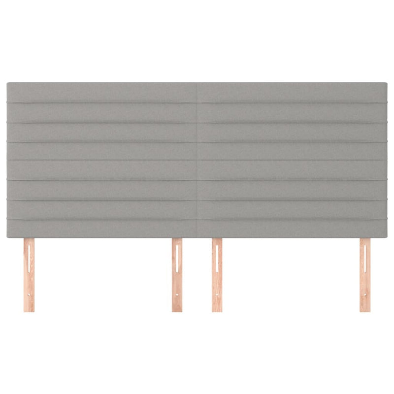 vidaXL 4 db világosszürke szövet fejtámla 80 x 5 x 78/88 cm
