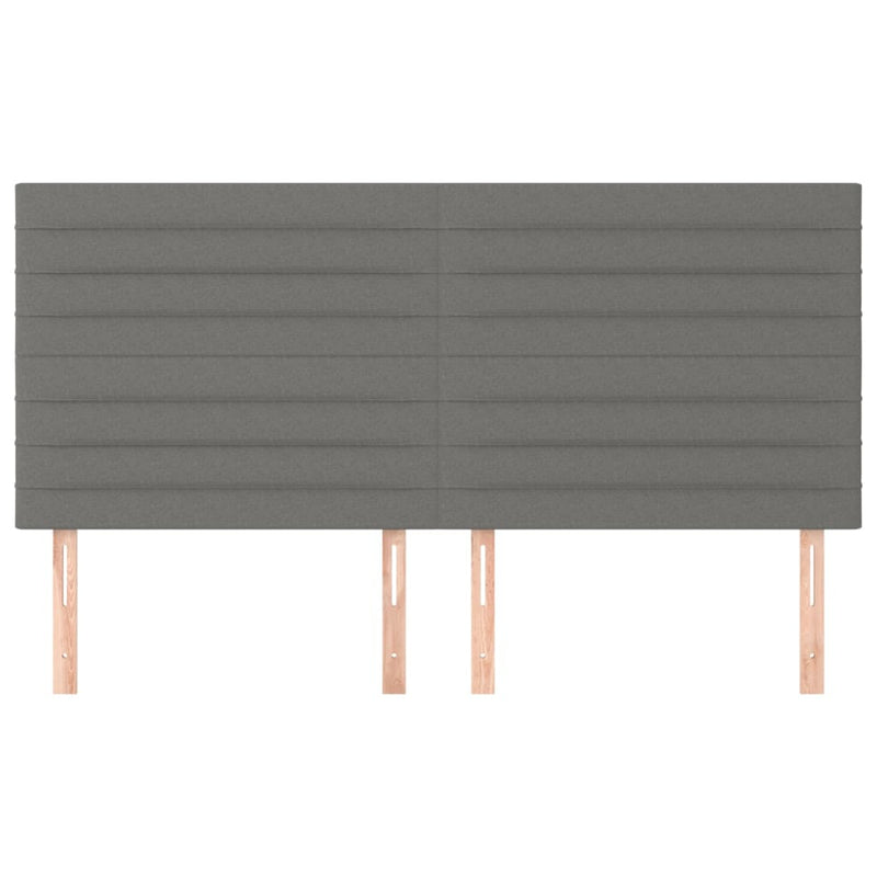 vidaXL 4 db sötétszürke szövet fejtámla 80 x 5 x 78/88 cm