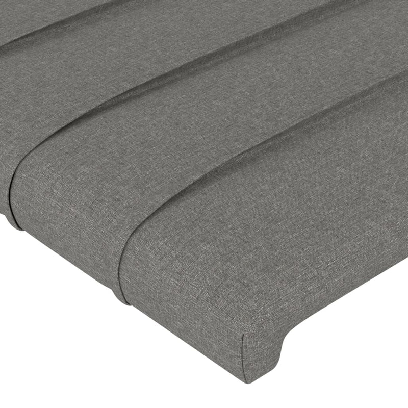 vidaXL 4 db sötétszürke szövet fejtámla 80 x 5 x 78/88 cm