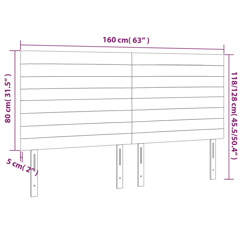vidaXL 4 db sötétszürke szövet fejtámla 80 x 5 x 78/88 cm