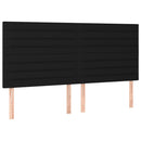 vidaXL fekete szövet fejtámla 180x5x118/128 cm