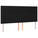 vidaXL 4 db fekete szövet fejtámla 100x5x78/88 cm