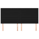 vidaXL 4 db fekete szövet fejtámla 100x5x78/88 cm