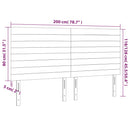 vidaXL 4 db fekete szövet fejtámla 100x5x78/88 cm