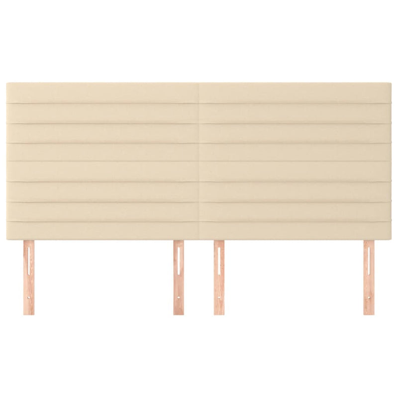vidaXL 4 db krémszínű szövet fejtámla 100x5x78/88 cm