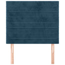 vidaXL sötétkék bársony fejtámla 80x5x118/128 cm