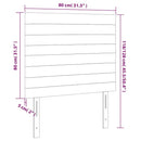 vidaXL sötétkék bársony fejtámla 80x5x118/128 cm