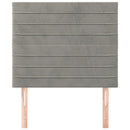 vidaXL világosszürke bársony fejtámla 90x5x118/128 cm