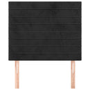 vidaXL fekete bársony fejtámla 90x5x118/128 cm