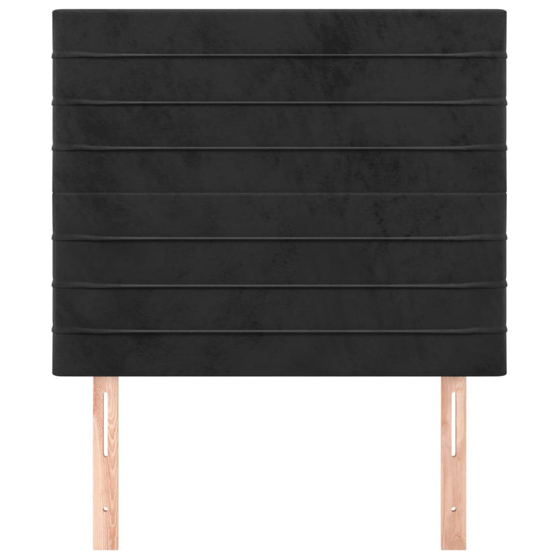 vidaXL 2 db fekete bársony fejtámla 90x5x78/88 cm