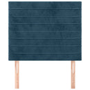 vidaXL sötétkék bársony fejtámla 90x5x118/128 cm