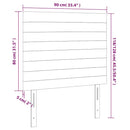 vidaXL sötétkék bársony fejtámla 90x5x118/128 cm
