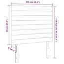 vidaXL világosszürke bársony fejtámla 100x5x118/128 cm