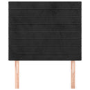 vidaXL fekete bársony fejtámla 100x5x118/128 cm