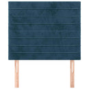 vidaXL sötétkék bársony fejtámla 100x5x118/128 cm