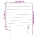 vidaXL sötétkék bársony fejtámla 100x5x118/128 cm