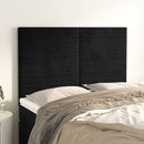 vidaXL fekete bársony fejtámla 144x5x118/128 cm