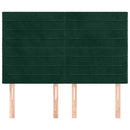 vidaXL sötétzöld bársony fejtámla 144x5x118/128 cm