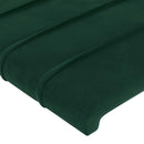 vidaXL sötétzöld bársony fejtámla 144x5x118/128 cm