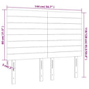 vidaXL sötétzöld bársony fejtámla 144x5x118/128 cm