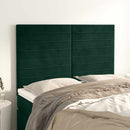 vidaXL sötétzöld bársony fejtámla 144x5x118/128 cm
