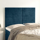 vidaXL sötétkék bársony fejtámla 144x5x118/128 cm