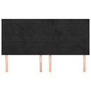 vidaXL fekete bársony fejtámla 160x5x118/128 cm