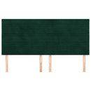vidaXL sötétzöld bársony fejtámla 160x5x118/128 cm