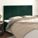vidaXL sötétzöld bársony fejtámla 160x5x118/128 cm
