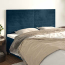 vidaXL sötétkék bársony fejtámla 160x5x118/128 cm
