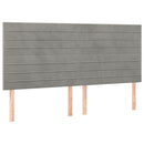 vidaXL 4 db világosszürke bársony fejtámla 90x5x78/88 cm