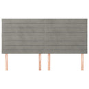 vidaXL 4 db világosszürke bársony fejtámla 90x5x78/88 cm