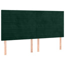 vidaXL sötétzöld bársony fejtámla 180x5x118/128 cm