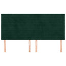 vidaXL sötétzöld bársony fejtámla 180x5x118/128 cm