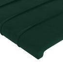 vidaXL sötétzöld bársony fejtámla 180x5x118/128 cm