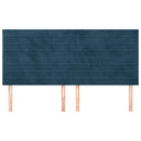 vidaXL sötétkék bársony fejtámla 180x5x118/128 cm