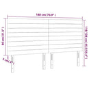 vidaXL sötétkék bársony fejtámla 180x5x118/128 cm