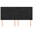 vidaXL fekete bársony fejtámla 200 x 5 x 118/128 cm