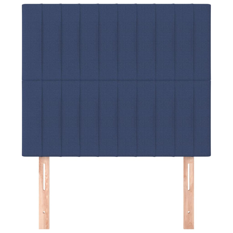 vidaXL 2 db kék szövet fejtámla 80 x 5 x 78/88 cm