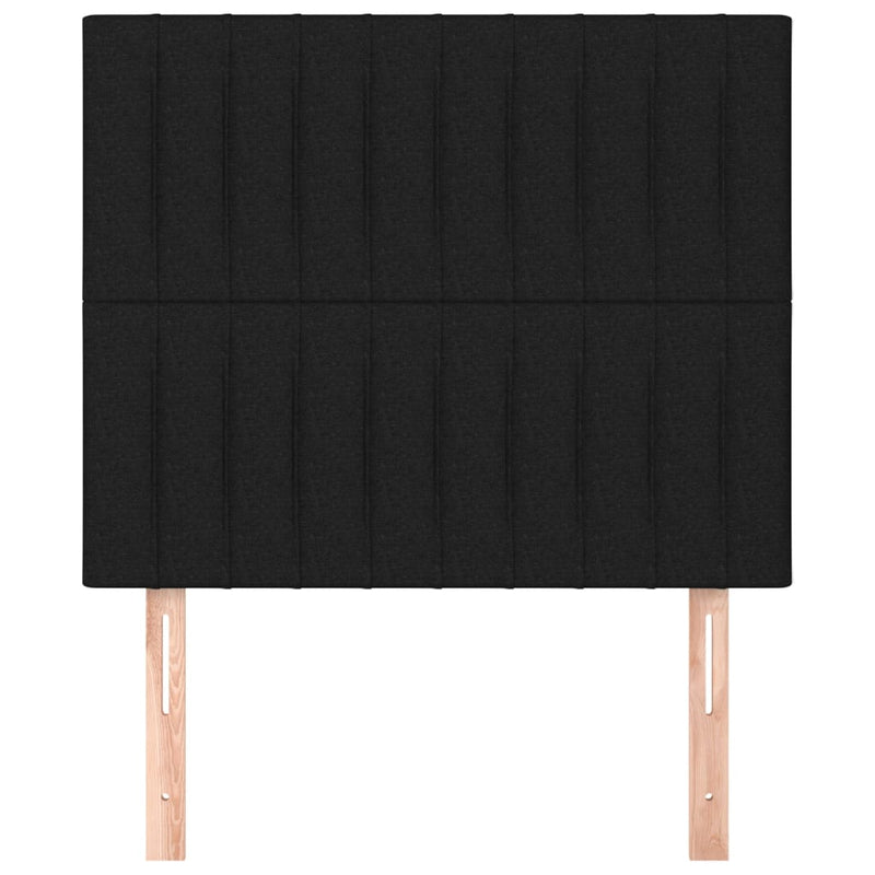 vidaXL 2 db fekete szövet fejtámla 90x5x78/88 cm