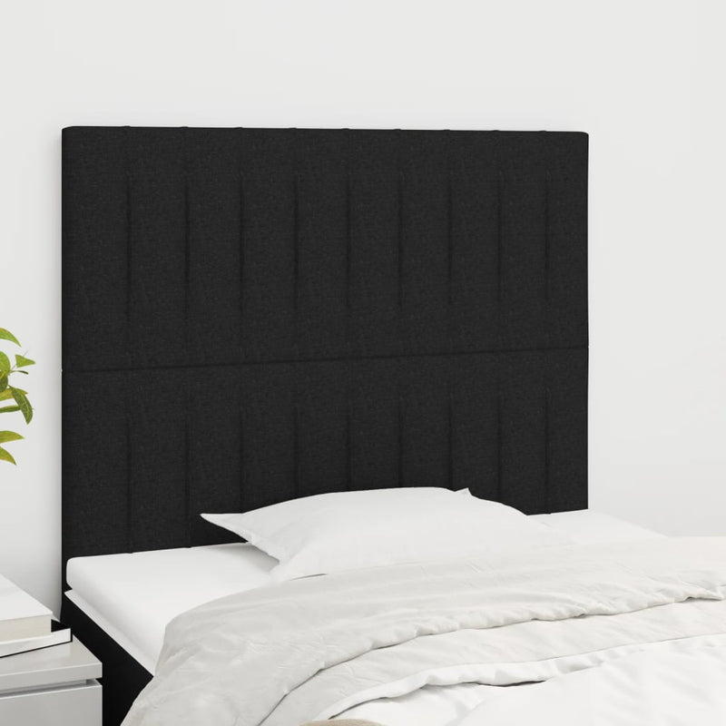 vidaXL 2 db fekete szövet fejtámla 90x5x78/88 cm
