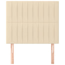 vidaXL krémszínű szövet fejtámla 90x5x118/128 cm