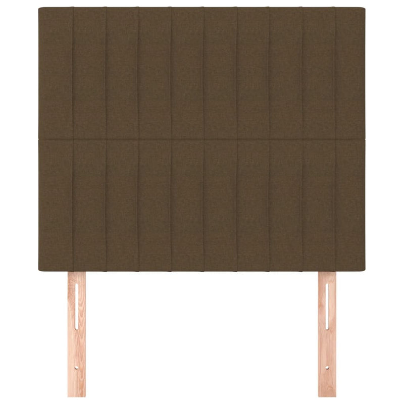 vidaXL 2 db sötétbarna szövet fejtámla 100x5x78/88 cm