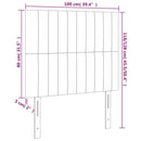vidaXL 2 db sötétbarna szövet fejtámla 100x5x78/88 cm
