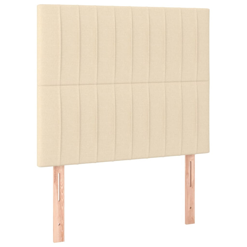 vidaXL 2 db krémszínű szövet fejtámla 100x5x78/88 cm