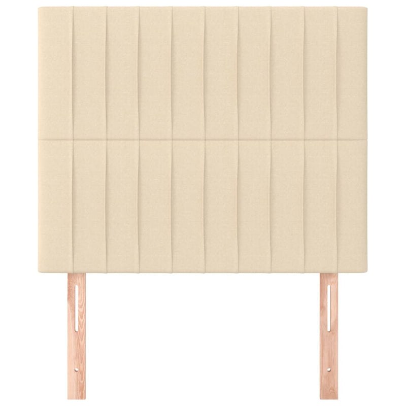 vidaXL 2 db krémszínű szövet fejtámla 100x5x78/88 cm